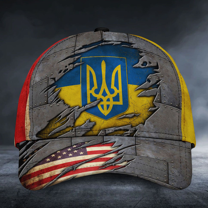 AIO Pride - Ukraine & American Flags Unisex Cap