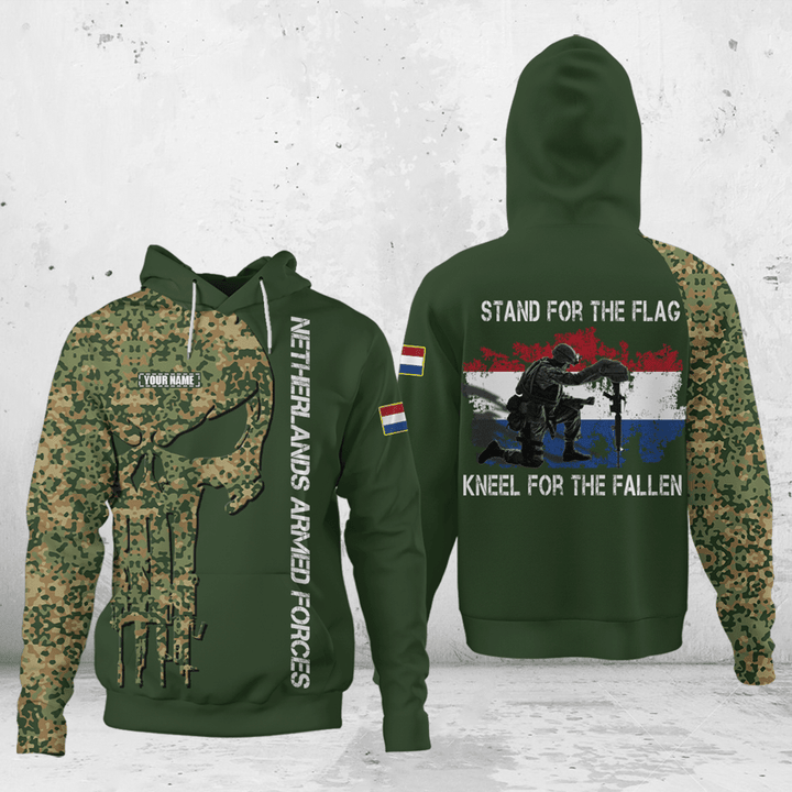 AIO Pride - Netherlands Armed Forces Stand For The Flag Kneel For The Fallen Unisex Adult Shirts