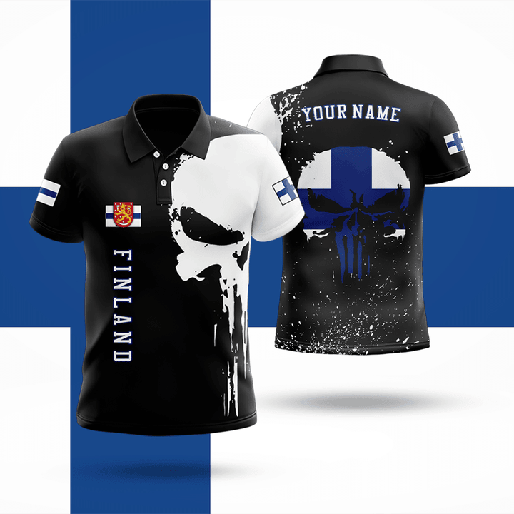 AIO Pride - Skulls Printed With Flags Finland Unisex Adult Shirts