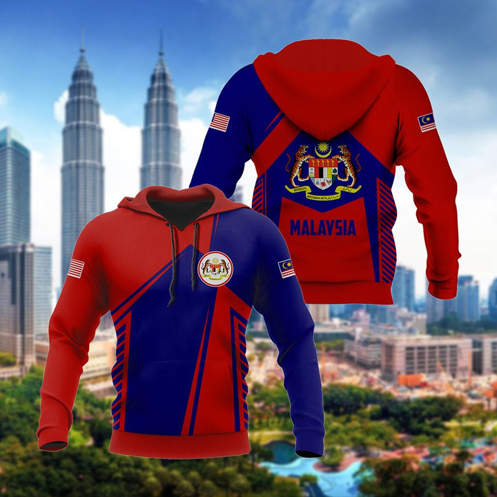 AIO Pride - Custom Name Malaysia Coat Of Arms Flag Unisex Adult Shirts
