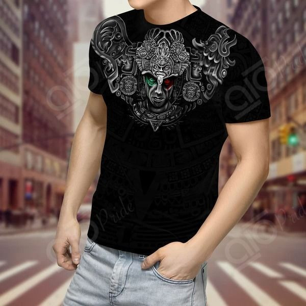 AIO Pride - Mexico Warrior 3D Aztec Pattern Unisex Adult T-shirt