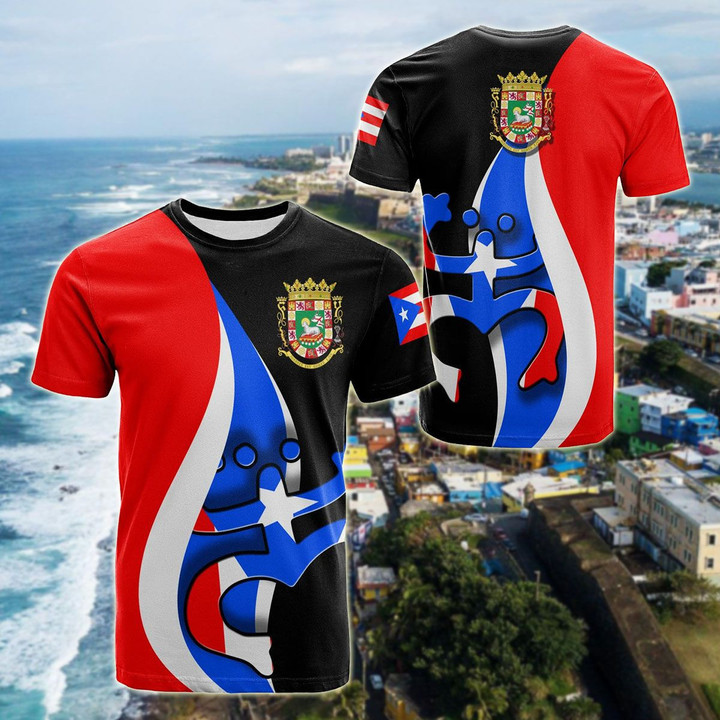 AIO Pride - Puerto Rico Flag Coqui Frog Unisex Adult T-shirt