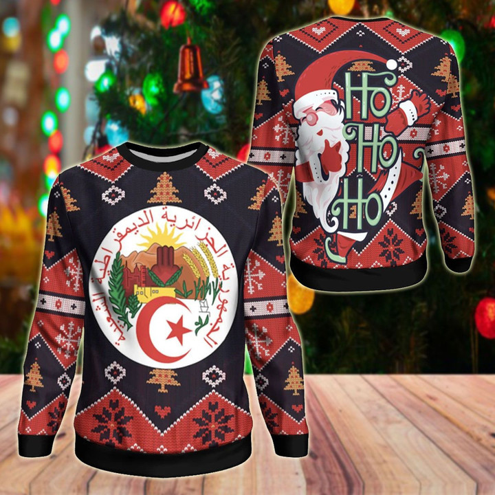 AIO Pride - Algeria Christmas - Santa Claus Ho Ho Ho Sweatshirt