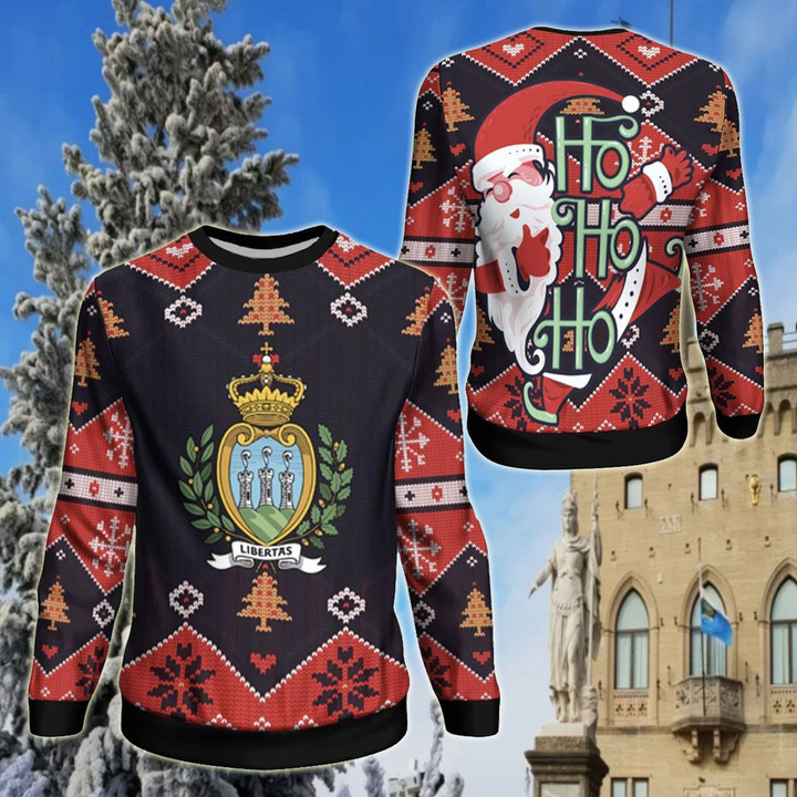 AIO Pride - San Marino Christmas - Santa Claus Ho Ho Ho Sweatshirt