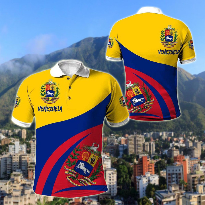 AIO Pride - Venezuela Coat Of Arms Version Unisex Adult Polo Shirt