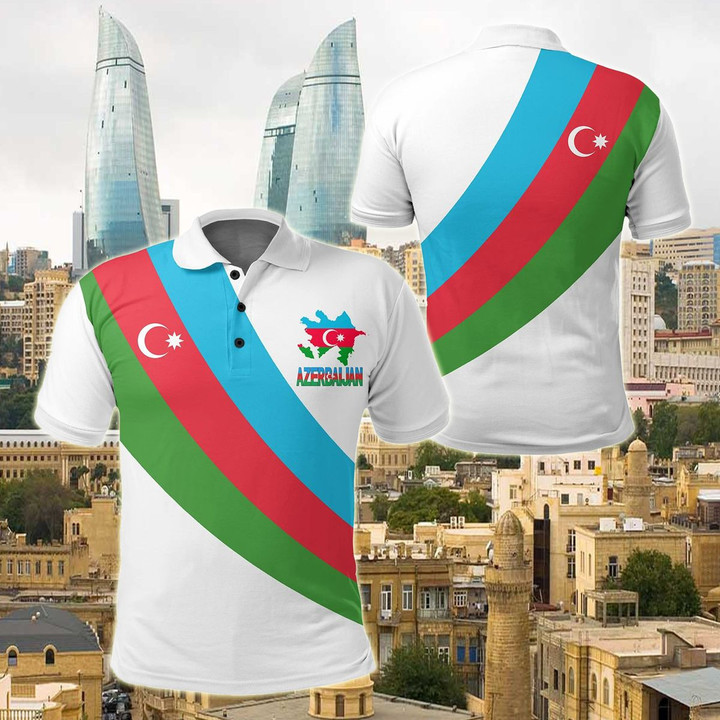 AIO Pride - Azerbaijan Special Flag Unisex Adult Polo Shirt
