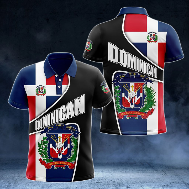 AIO Pride - Dominican Republic Flag- New Form Unisex Adult Polo Shirt