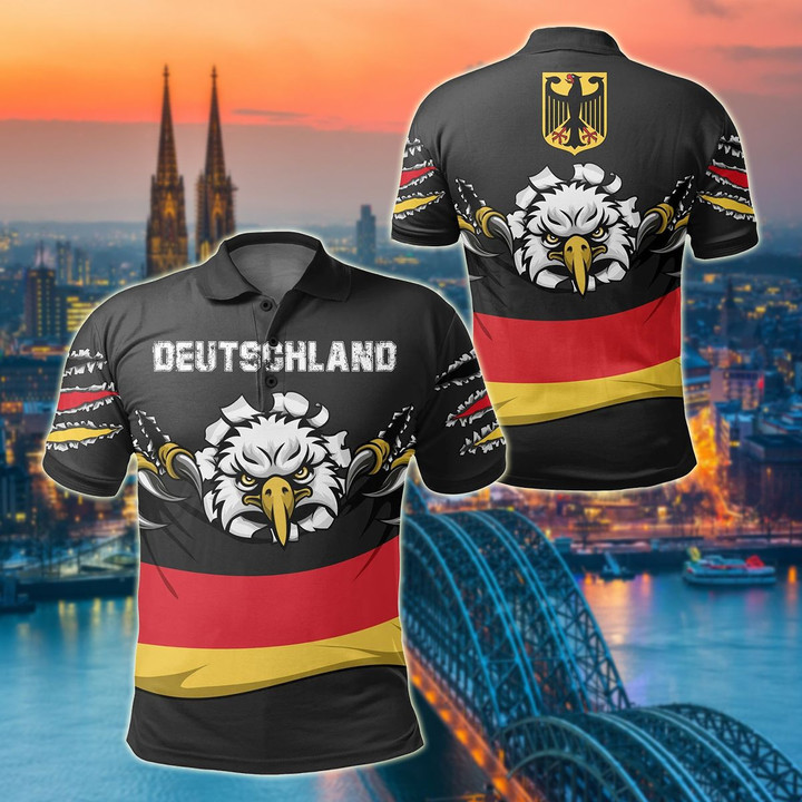 AIO Pride - (Deutschland) Germany National Eagle Unisex Adult Polo Shirt