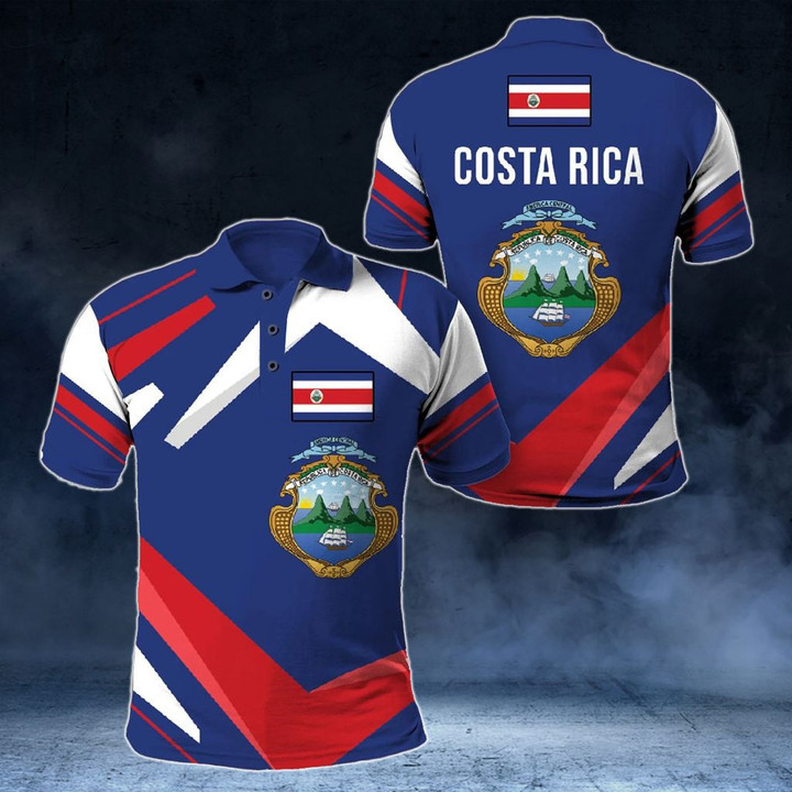 AIO Pride - Costa Rica Design Unisex Adult Polo Shirt