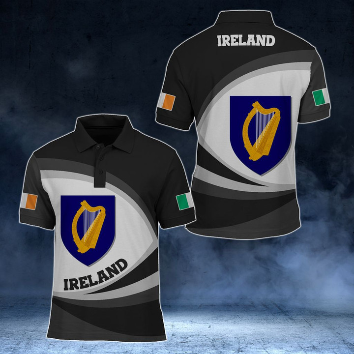 AIO Pride - Ireland Coat Of Arms Map - New Form Unisex Adult Polo Shirt