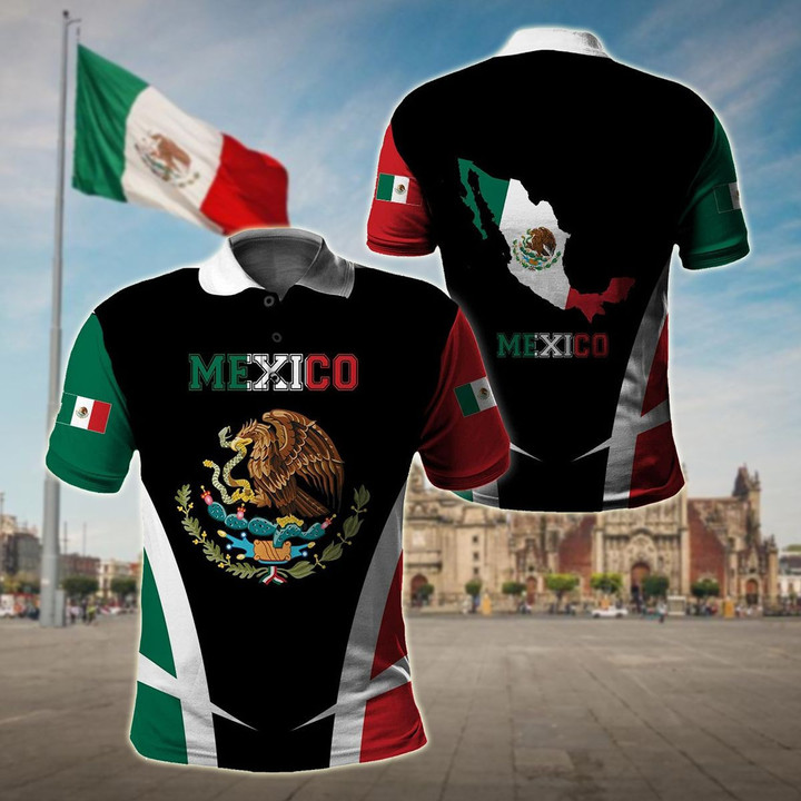 AIO Pride - Mexico Proud Of My Country Unisex Adult Polo Shirt
