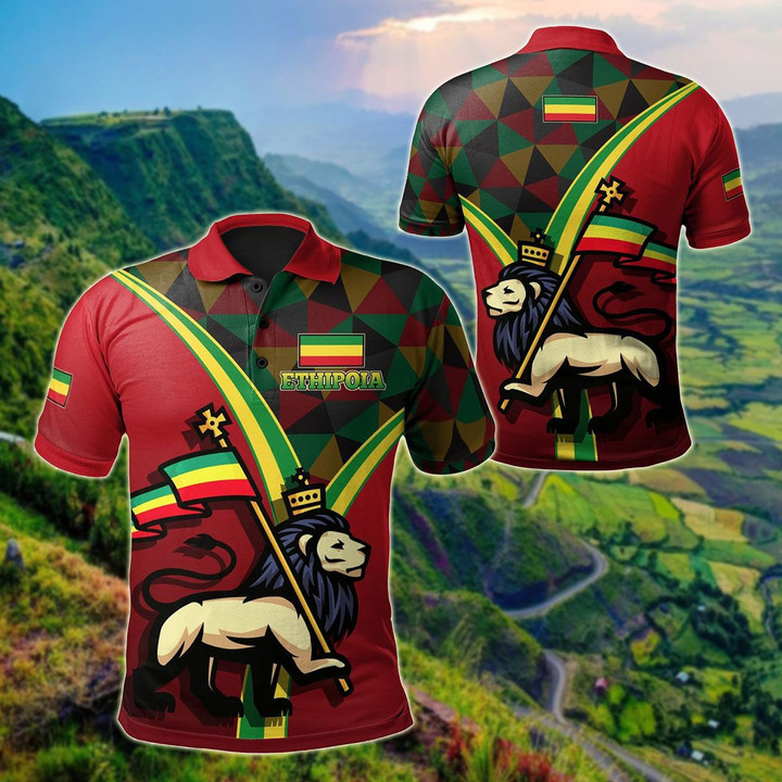 AIO Pride - Ethiopia - Ethiopian Pride Unisex Adult Polo Shirt