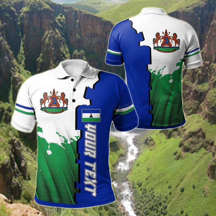 AIO Pride - Customize Lesotho Independence Day Unisex Adult Polo Shirt