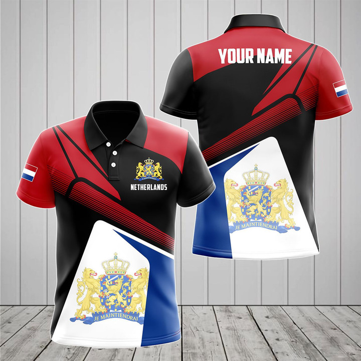 AIO Pride - Customize Netherlands Proud With Coat Of Arms V2 Unisex Adult Polo Shirt