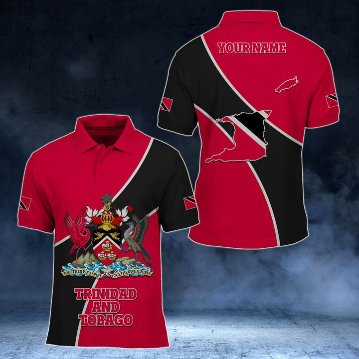 AIO Pride - Customize Trinidad And Tobago Coat Of Arms & Map - Style Unisex Adult Polo Shirt