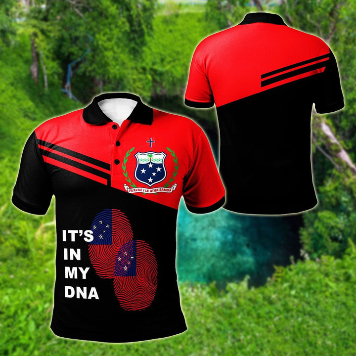 AIO Pride - Samoa DNA - Red Unisex Adult Polo Shirt