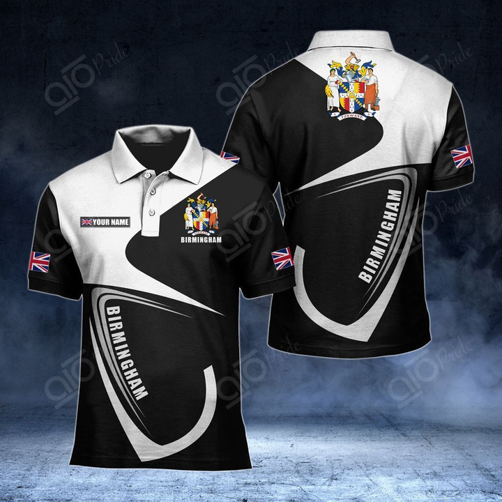 AIO Pride - Customize Birmingham Coat Of Arms Unisex Adult Polo Shirt