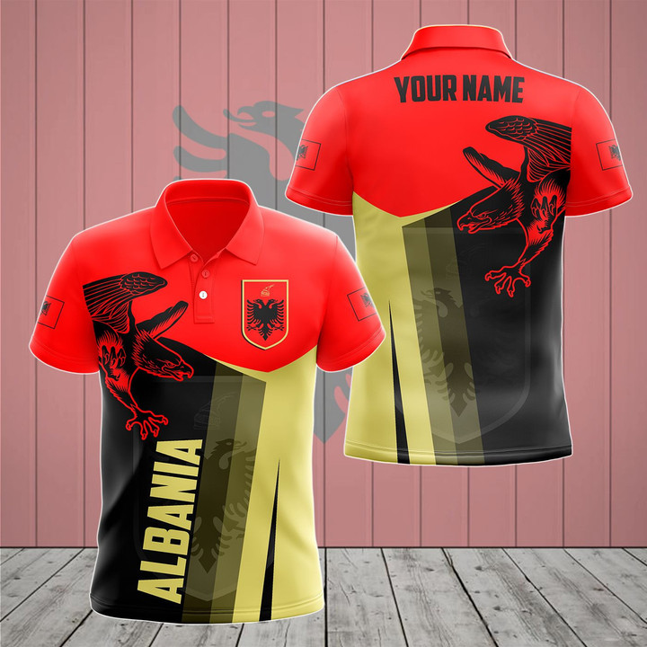 AIO Pride - Customize Albania Proud With Eagle Unisex Adult Polo Shirt