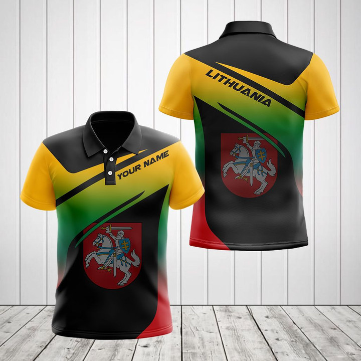 AIO Pride - Customize Lithuania Flag 3D Unisex Adult Polo Shirt
