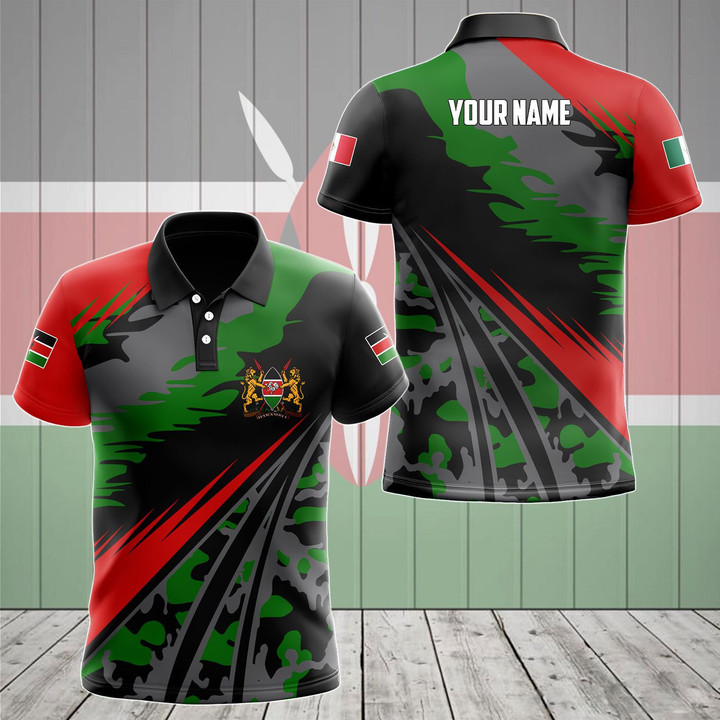 AIO Pride - Customize Kenya Special Camo Pattern Unisex Adult Polo Shirt