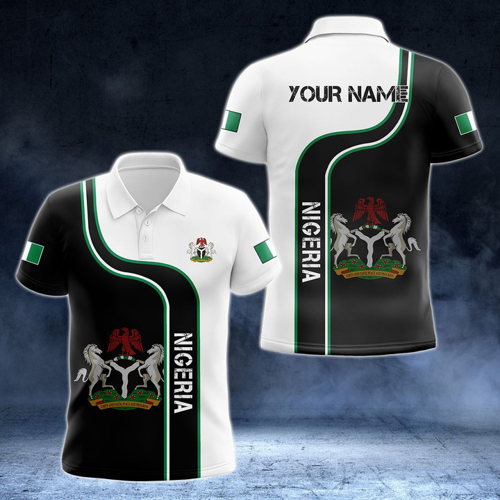 AIO Pride - Customize Nigeria Line Color Unisex Adult Polo Shirt