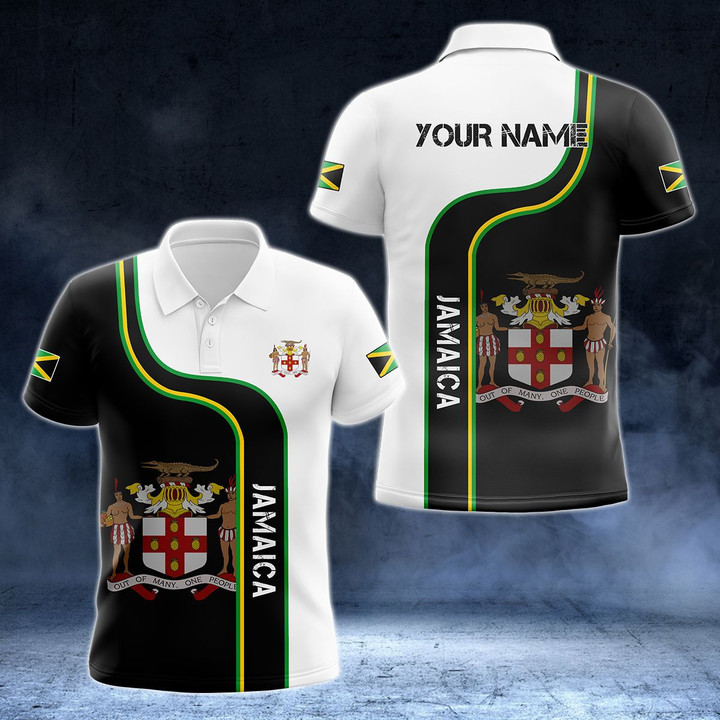 AIO Pride - Customize Jamaica Line Color Unisex Adult Polo Shirt