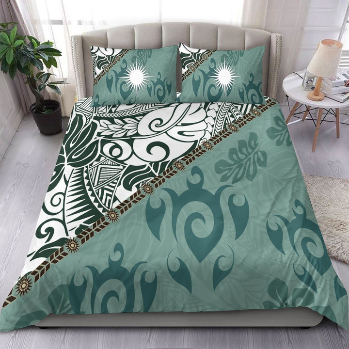 AIO Pride 3-Piece Duvet Cover Set Marshall Islands - Leaves And Turtles