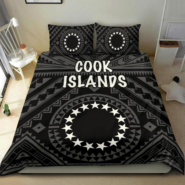 AIO Pride 3-Piece Duvet Cover Set Cook Island - Seal With Polynesian Tattoo Style ( Black)