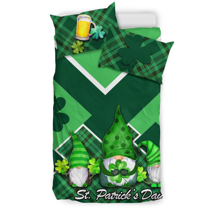 AIO Pride 3-Piece Duvet Cover Set St. Patrick’s Day Ireland Gnome Shamrock