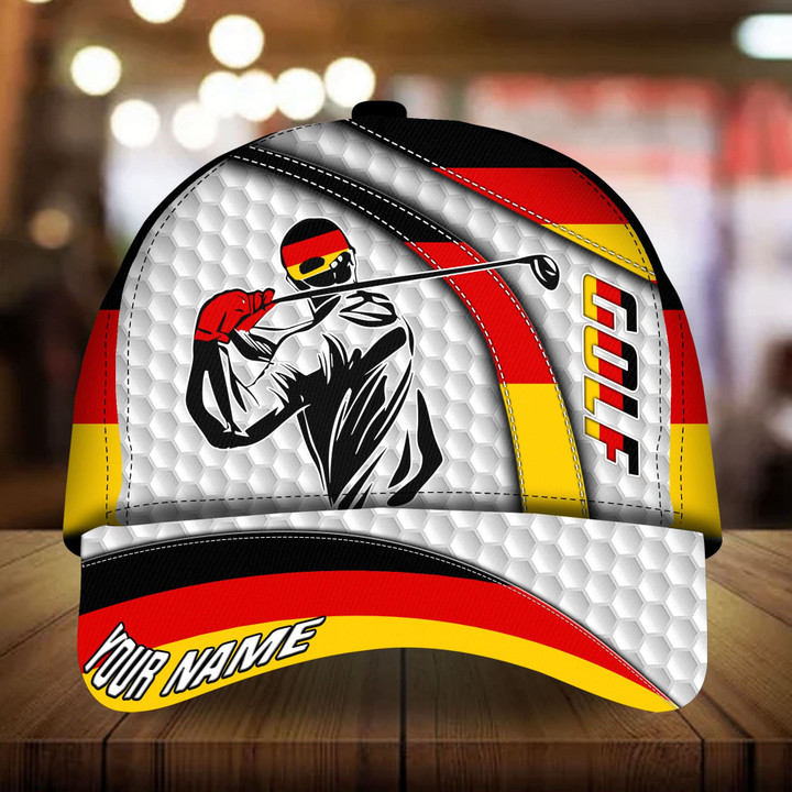 AIO Pride Premium German Golfer 3D Hats For Golf Lovers Multicolor Custom Name