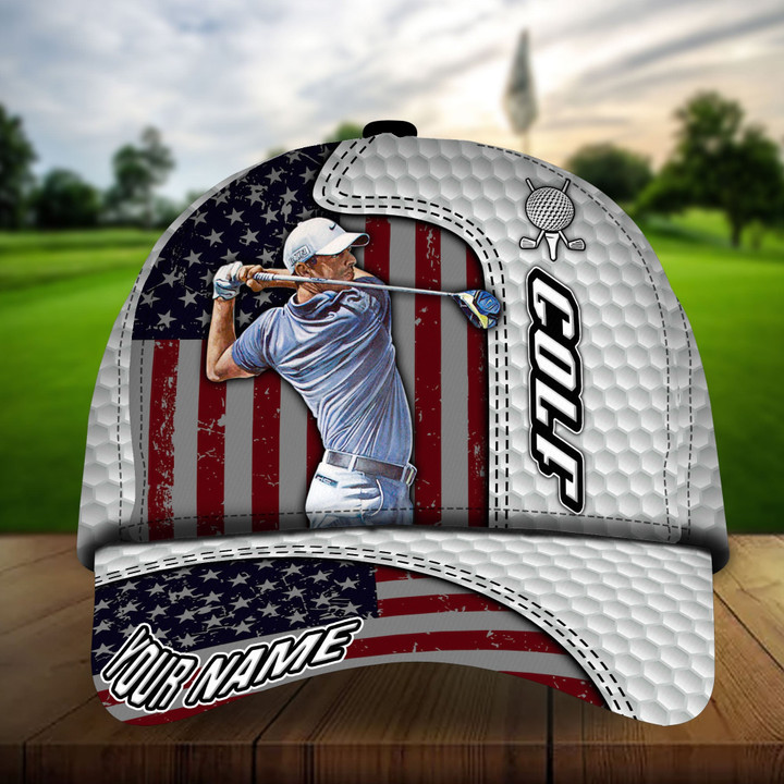 AIO Pride Premium The Best American Golfer, Golf Hats Multicolor Custom Name