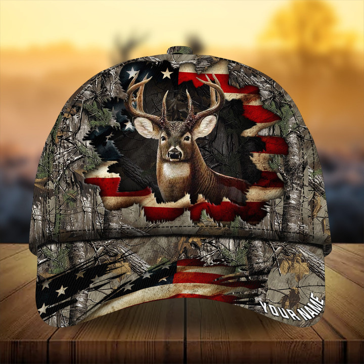 AIO Pride Premium Best Dark Old Flag Deer Hunting Hats 3D Printed Multicolored Custom Name