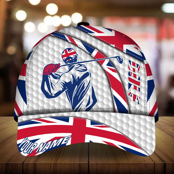 AIO Pride Premium England Golfer 3D Hats For Golf Lovers Multicolor Custom Name