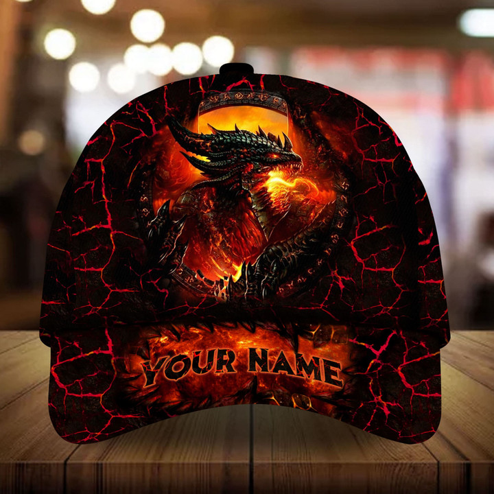 AIO Pride Premium Unique Lava Dragon Custom Name Cap 3D Multicolor Custom Name