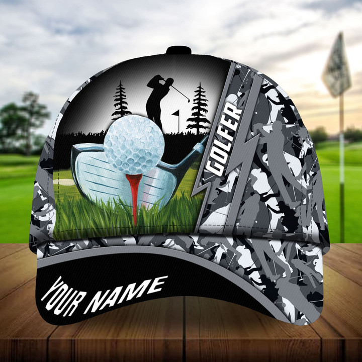 AIO Pride Premium Camo Lighting Golf Art, Golf Hats For Golf Lovers Multicolor Custom Name