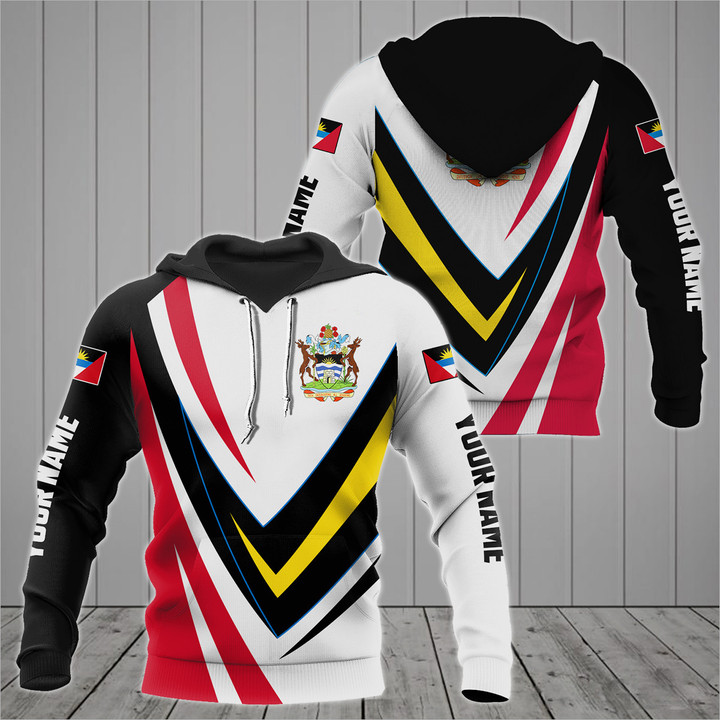 AIO Pride Custom Name Antigua And Barbuda Sport Form Coat Of Arms Hoodies