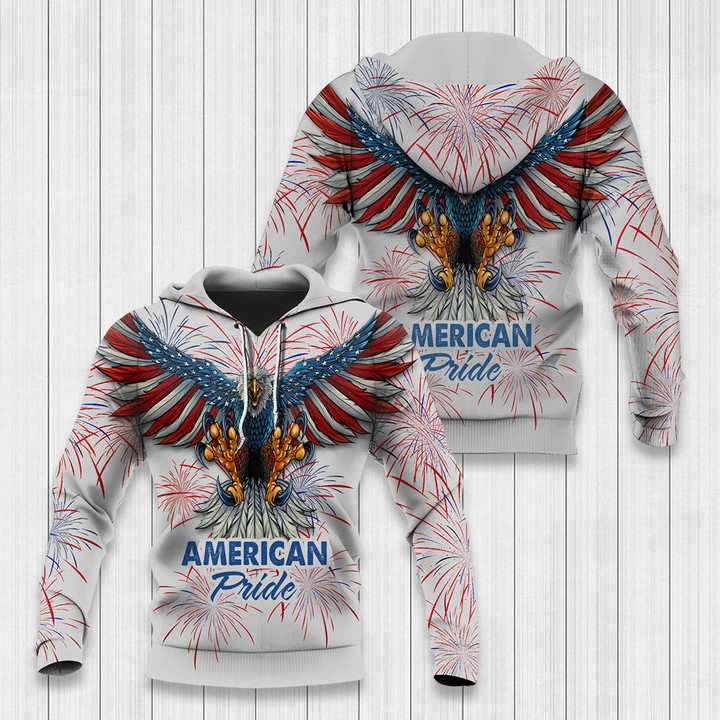 AIO Pride Independence Day Hoodies - Independence Day July 4th Eagle Flag American Pride