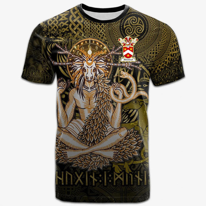 AIO Pride Aberdeen Family Crest T-Shirt - Celtic God of the Forest