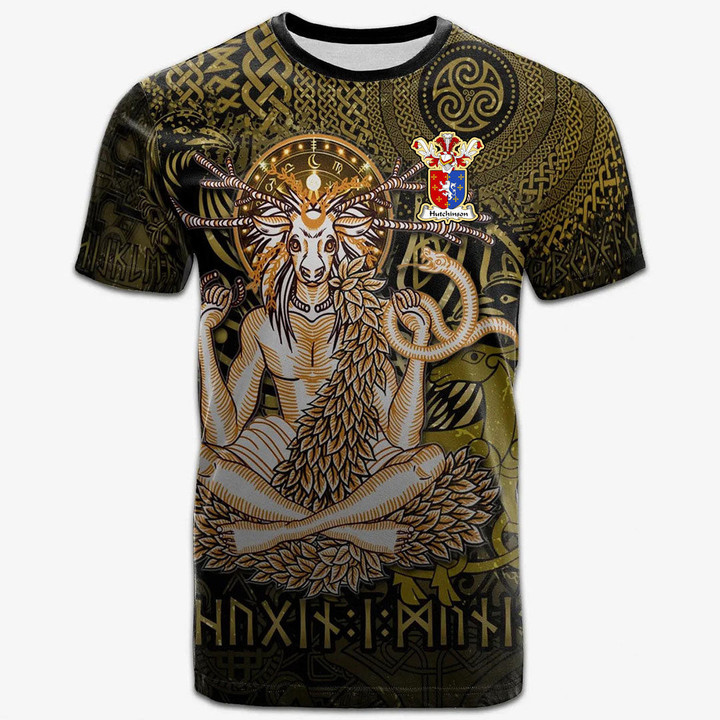 AIO Pride Hutchinson Family Crest T-Shirt - Celtic God of the Forest
