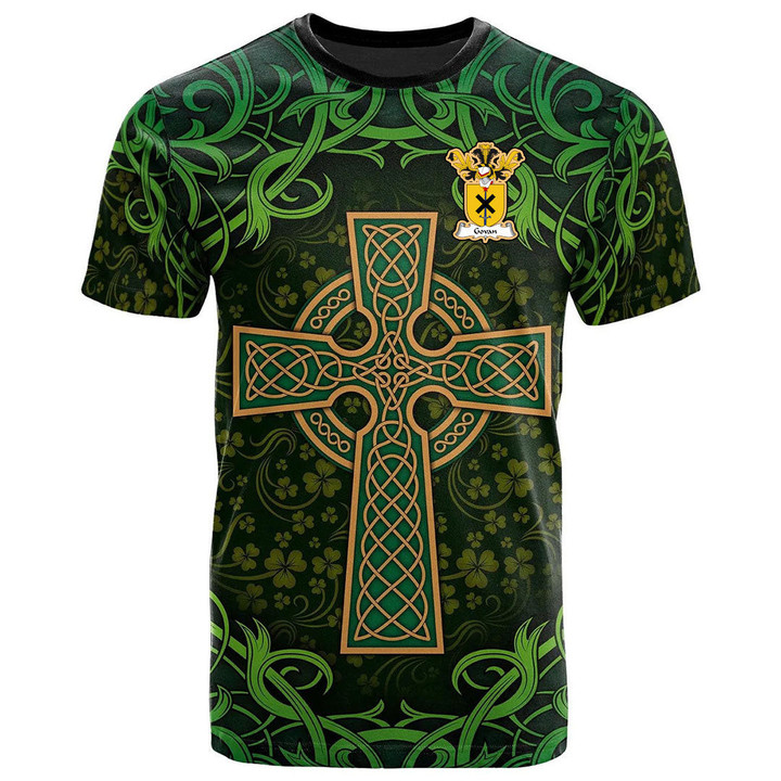 AIO Pride Govan Family Crest T-Shirt - Celtic Cross Shamrock Patterns