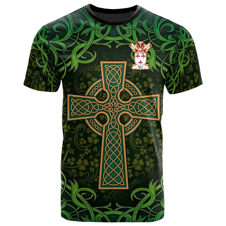 AIO Pride Edie Or Edy Family Crest T-Shirt - Celtic Cross Shamrock Patterns