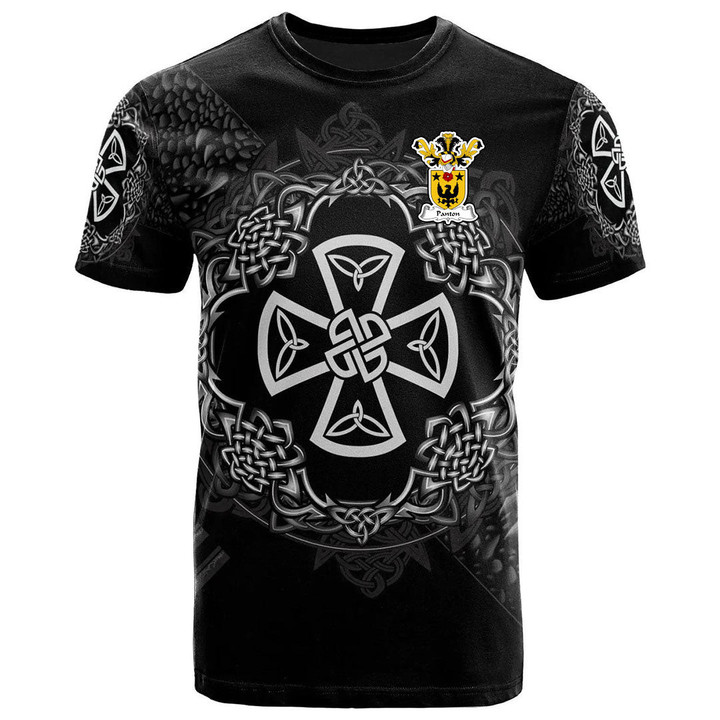 AIO Pride Panton Family Crest T-Shirt - Celtic Cross With Knot