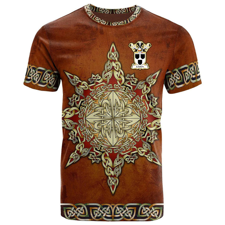 AIO Pride Loudon Or Loudoun Family Crest T-Shirt - Celtic Compass
