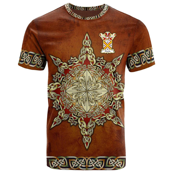 AIO Pride Powrie Family Crest T-Shirt - Celtic Compass