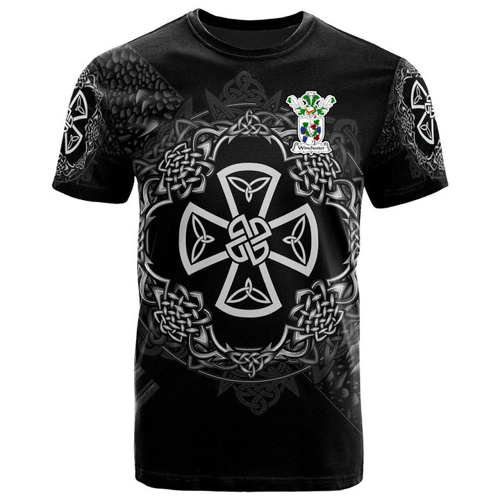 AIO Pride Winchester Family Crest T-Shirt - Celtic Cross With Knot
