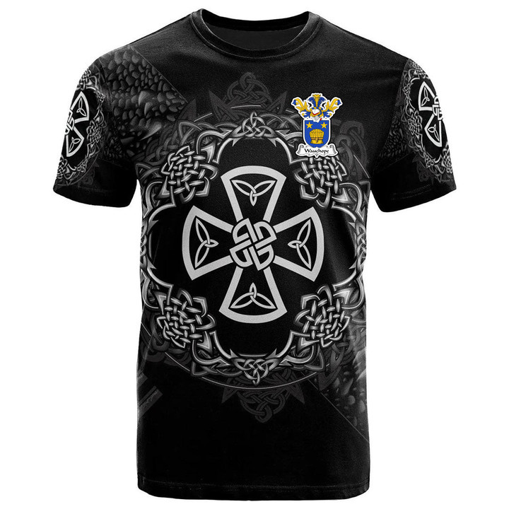 AIO Pride Wauchope Family Crest T-Shirt - Celtic Cross With Knot