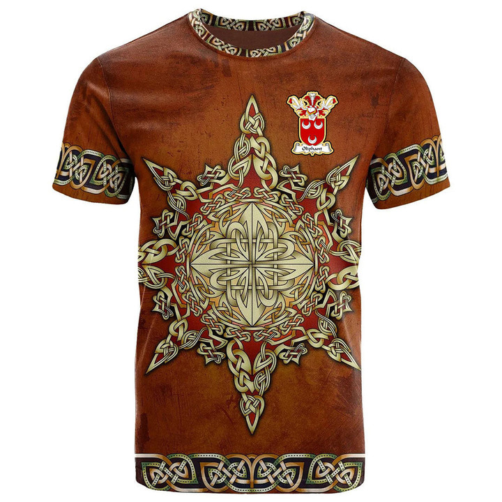 AIO Pride Oliphant Family Crest T-Shirt - Celtic Compass