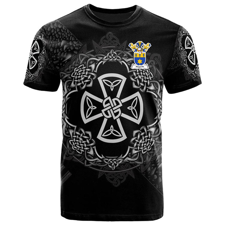 AIO Pride Hogarth Family Crest T-Shirt - Celtic Cross With Knot