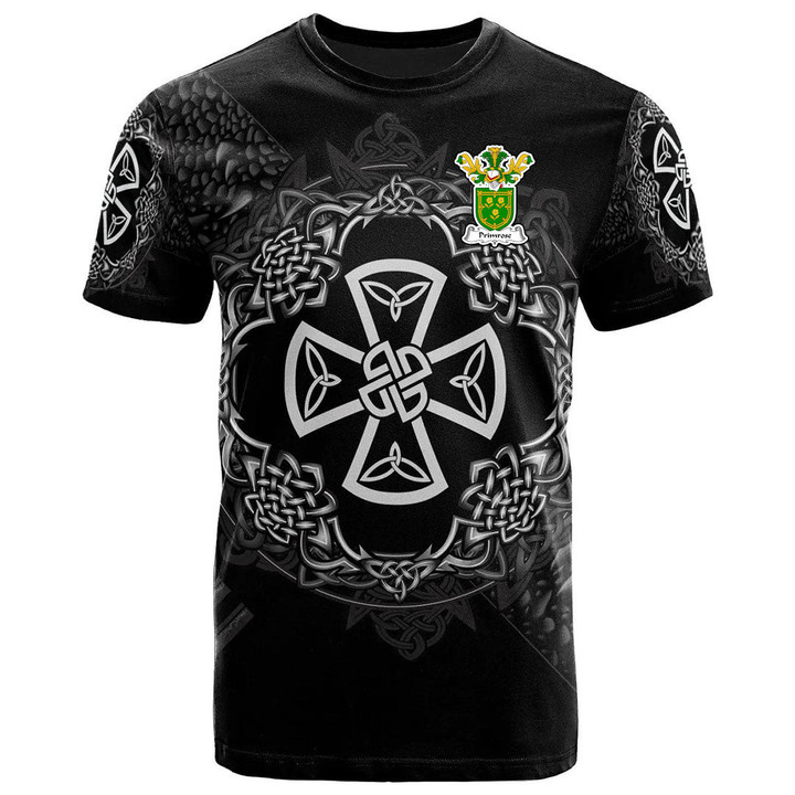 AIO Pride Primrose Family Crest T-Shirt - Celtic Cross With Knot