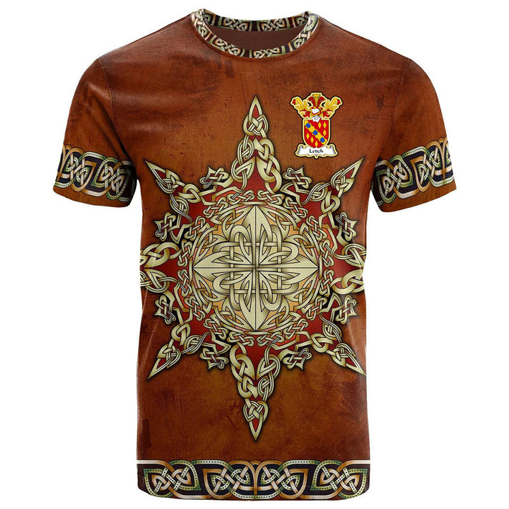 AIO Pride Leitch Family Crest T-Shirt - Celtic Compass